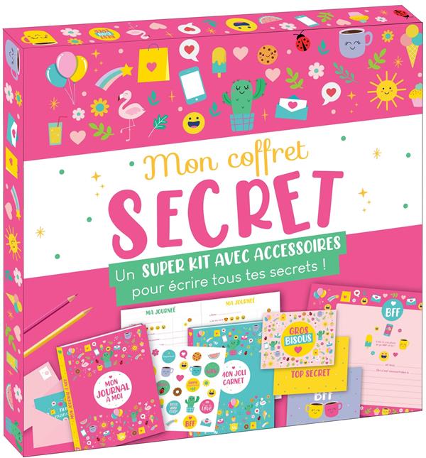 Mon coffret secret : un super kit avec accessoires pour écrire tous tes secrets : papeterie girly - flash vidéo