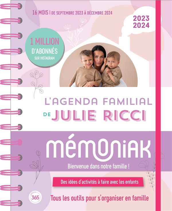 Mémoniak : l'agenda familial mensuel de Julie Ricci : de septembre à décembre (édition 2023/2024)