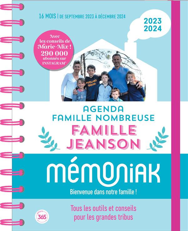 Mémoniak : agenda famille nombreuse, famille Jeanson : de septembre à décembre (édition 2023/2024)