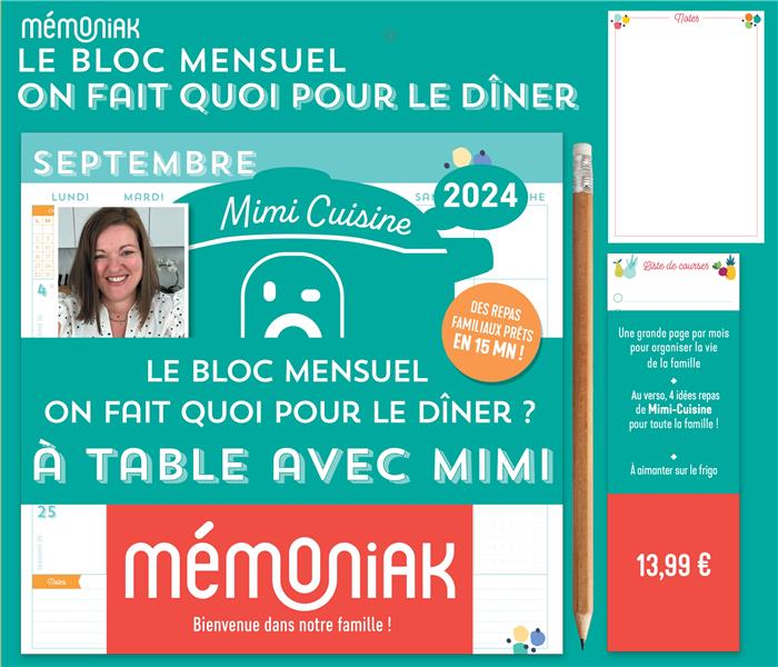Mémoniak : le bloc mensuel : on fait quoi pour le dîner ? robot-cuiseur (édition 2024)
