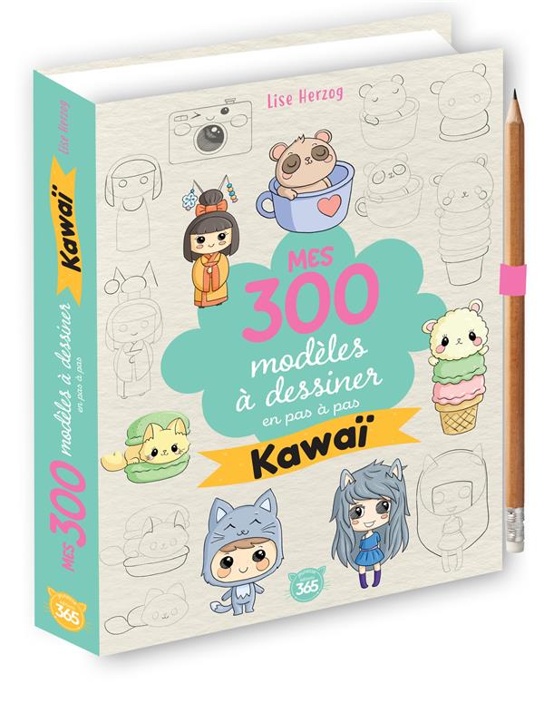 Mes 300 modèles à dessiner en pas à pas spécial kawaï