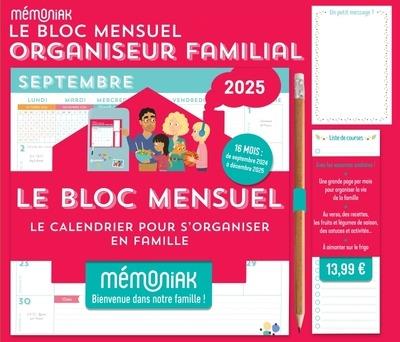 Mémoniak : Le bloc mensuel organiseur familial (édition 2025) - flash vidéo