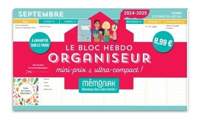 Mémoniak : Le bloc hebdo organiseur mini-prix & ultra-compact (édition 2024/2025)