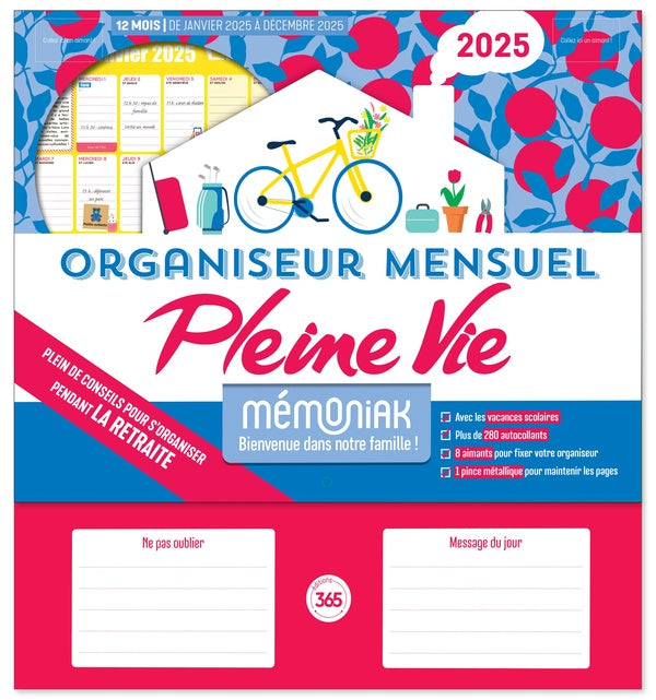 Mémoniak : Organiseur mensuel Pleine Vie : De janvier à décembre (édition 2025) - flash vidéo