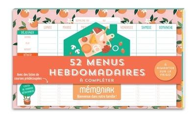 Mémoniak : Bloc aimanté de 52 menus hebdomadaires à compléter