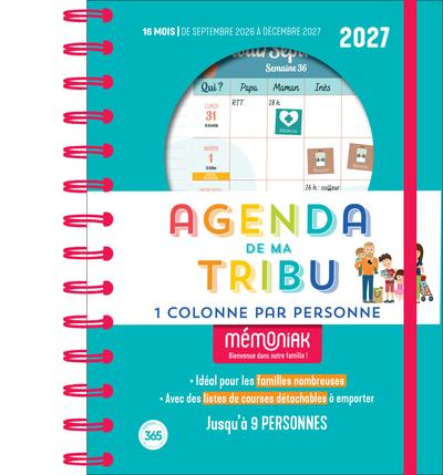 Mémoniak : Agenda de ma tribu : Une colonne par personne : De septembre à décembre (édition 2026/2027)