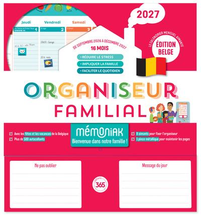 Mémoniak : Organiseur familial spécial Belgique : De septembre à décembre (édition 2026/2027)