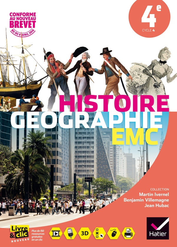 Histoire-géographie ; enseignement moral et civique ; 4ème ; manuel de l'élève ; format compact (édition 2016)