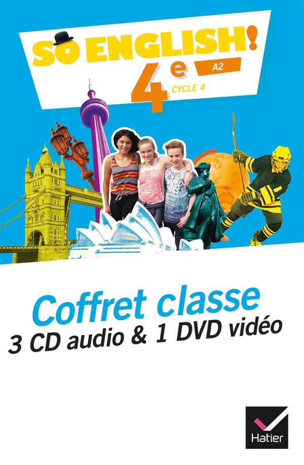 SO ENGLISH! : 4e ; 3 CD audio + 1 DVD pour la classe