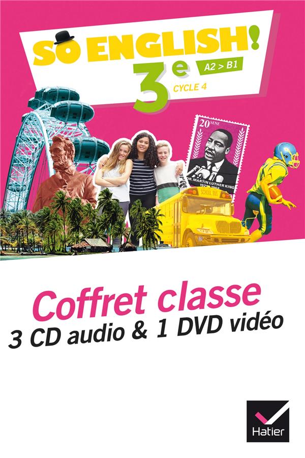 SO ENGLISH! : 3e ; 3 CD audio + 1 DVD pour la classe