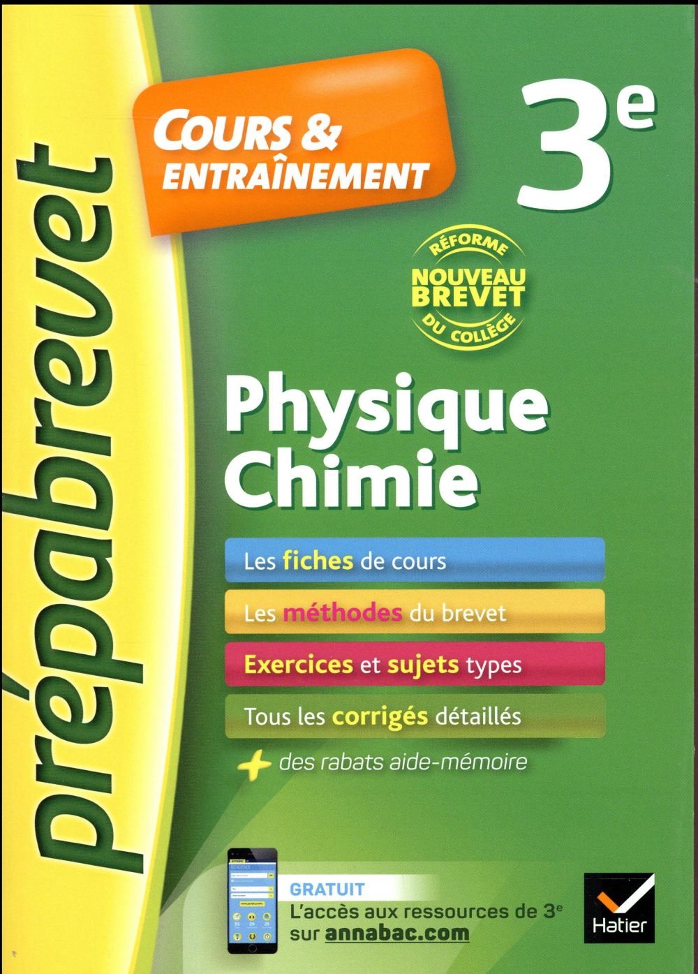 Prépabrevet cours & entraînement : physique-chimie ; 3e ; nouveau brevet