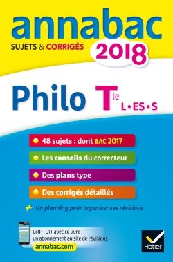 Annabac sujets & corrigés : philosophie ; terminale L, ES, S (édition 2018)