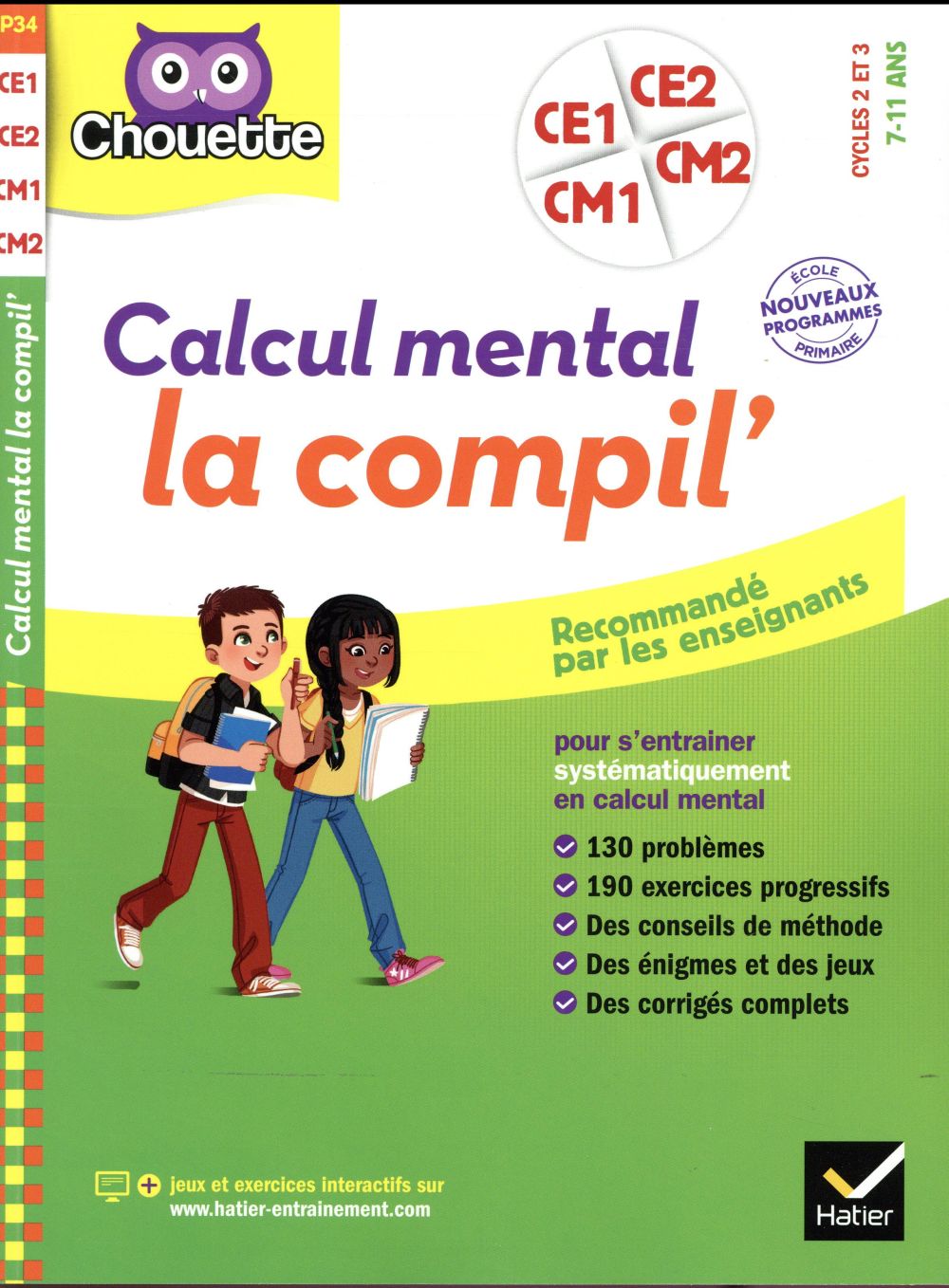 Chouette entraînement : calcul mental ; du CE1 au CM2