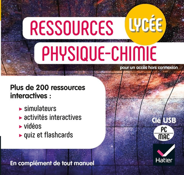 Ressources physique-chimie lycée : clé USB de ressources (édition 2021)