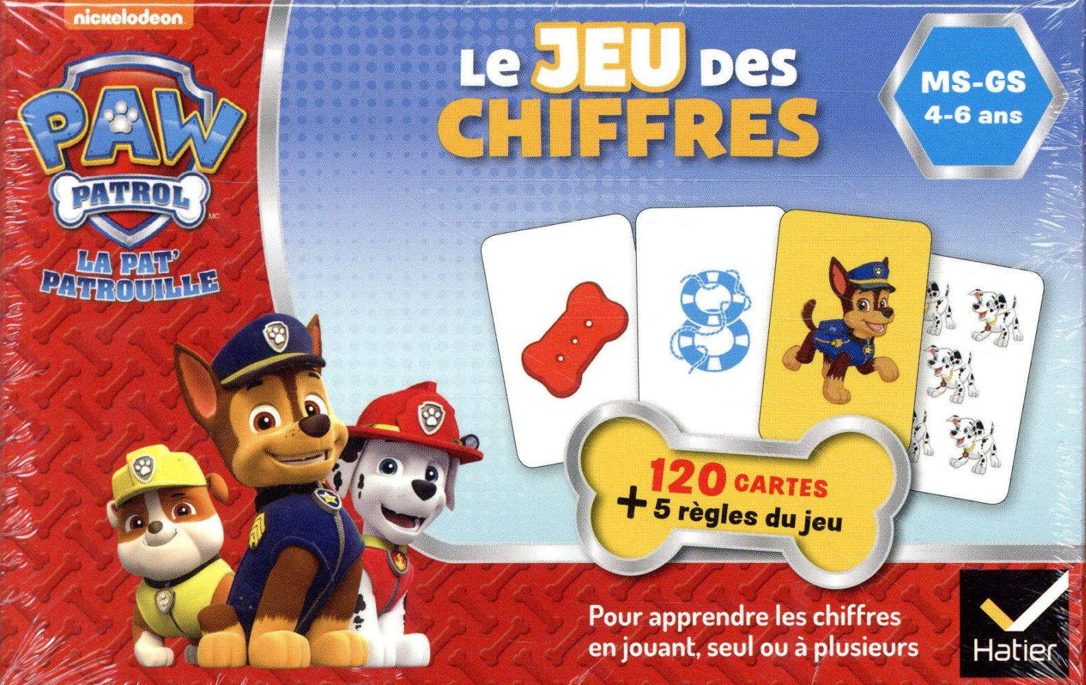 Le jeu des chiffres Pat'patrouille ; MS-GS