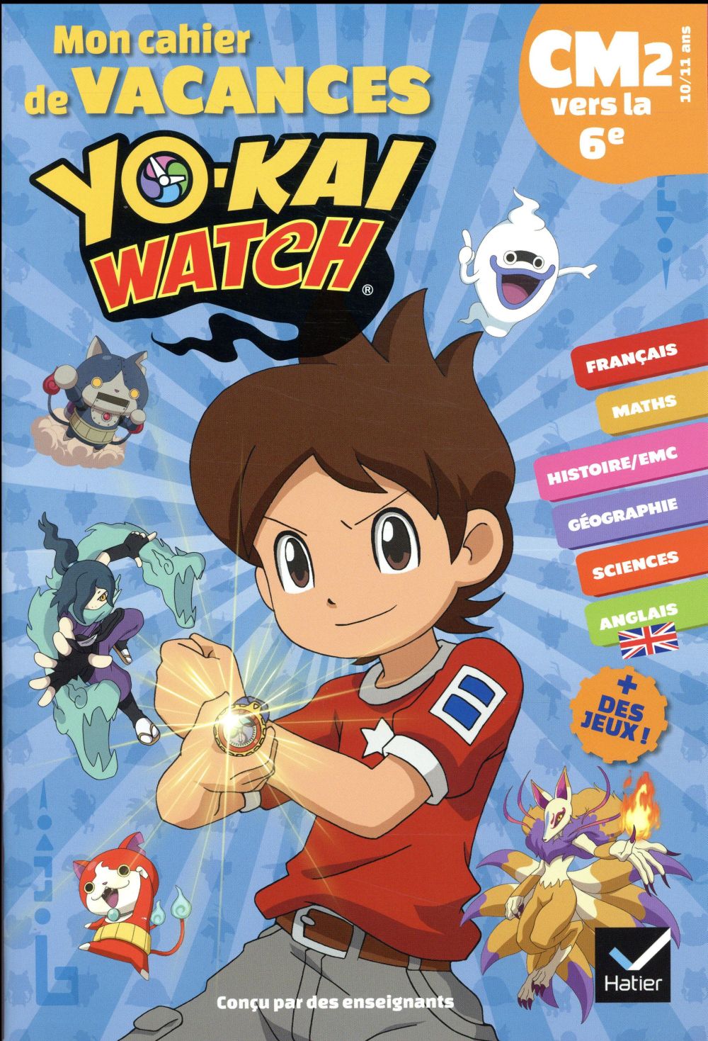 Mon cahier de vacances yo-kai watch du cm2 vers la 6eme 10/11 ans
