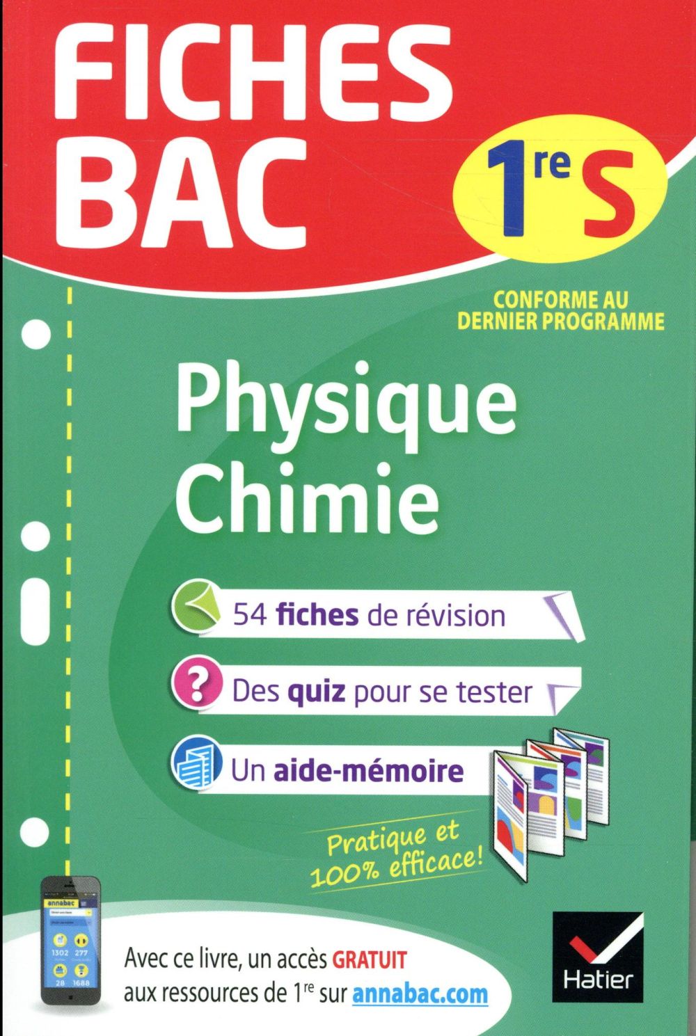 Fiches bac : physique-chimie ; 1re S