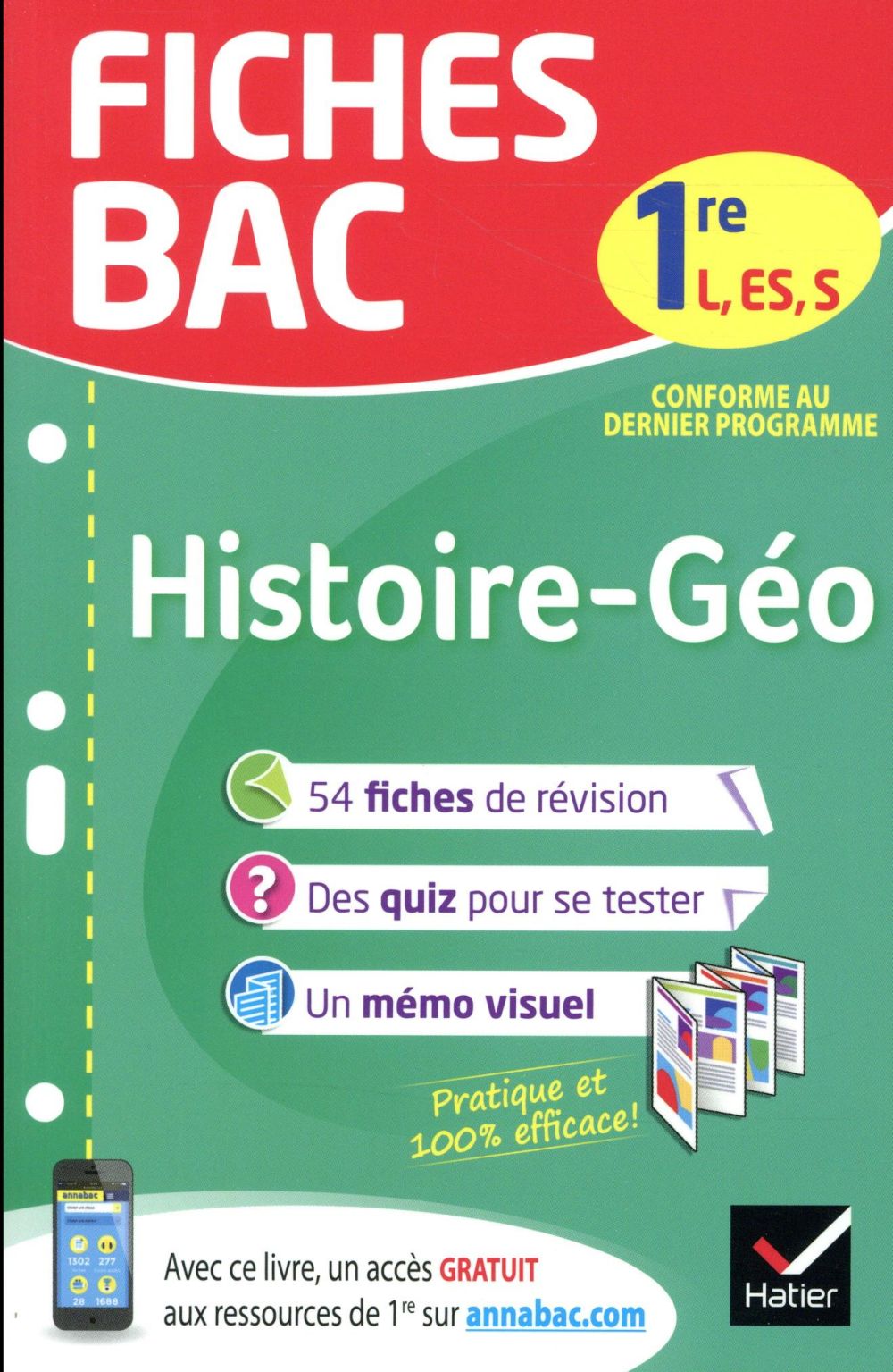 Fiches bac : histoire-géographie ; 1re L, ES, S