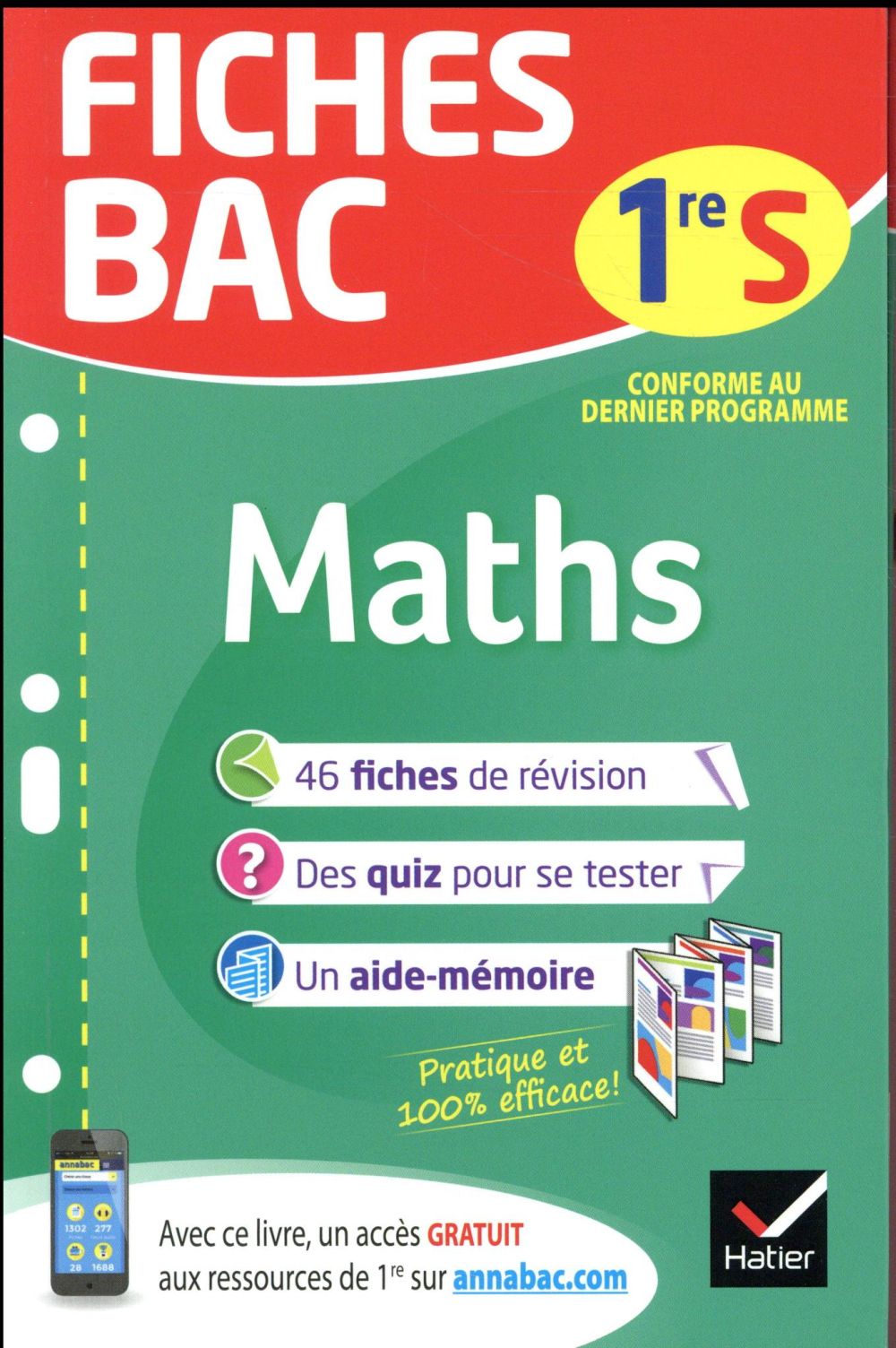 Fiches bac : mathématiques ; 1re S