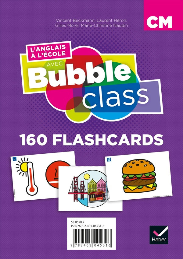 L'anglais à l'école avec bubble class ; CM1, CM2 ; flashcards (édition 2018)