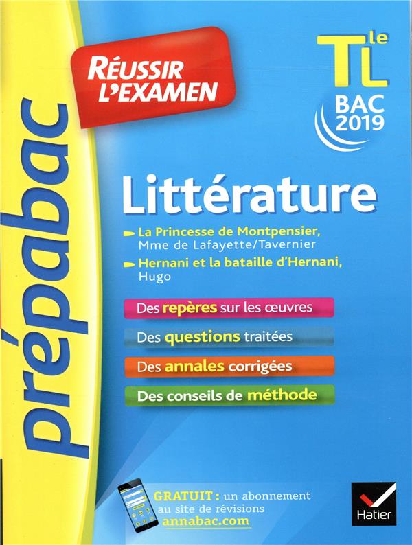Prépabac réussir l'examen : lLittérature ; terminale L (édition 2019)