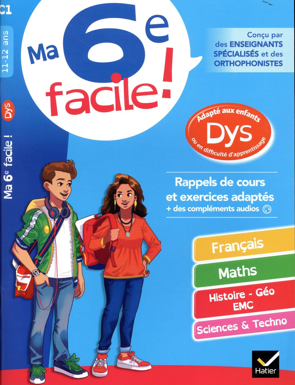 Ma 6e facile ! adapte aux enfants dys ou en difficulte d'apprentissage - cahier d'entrainement toute
