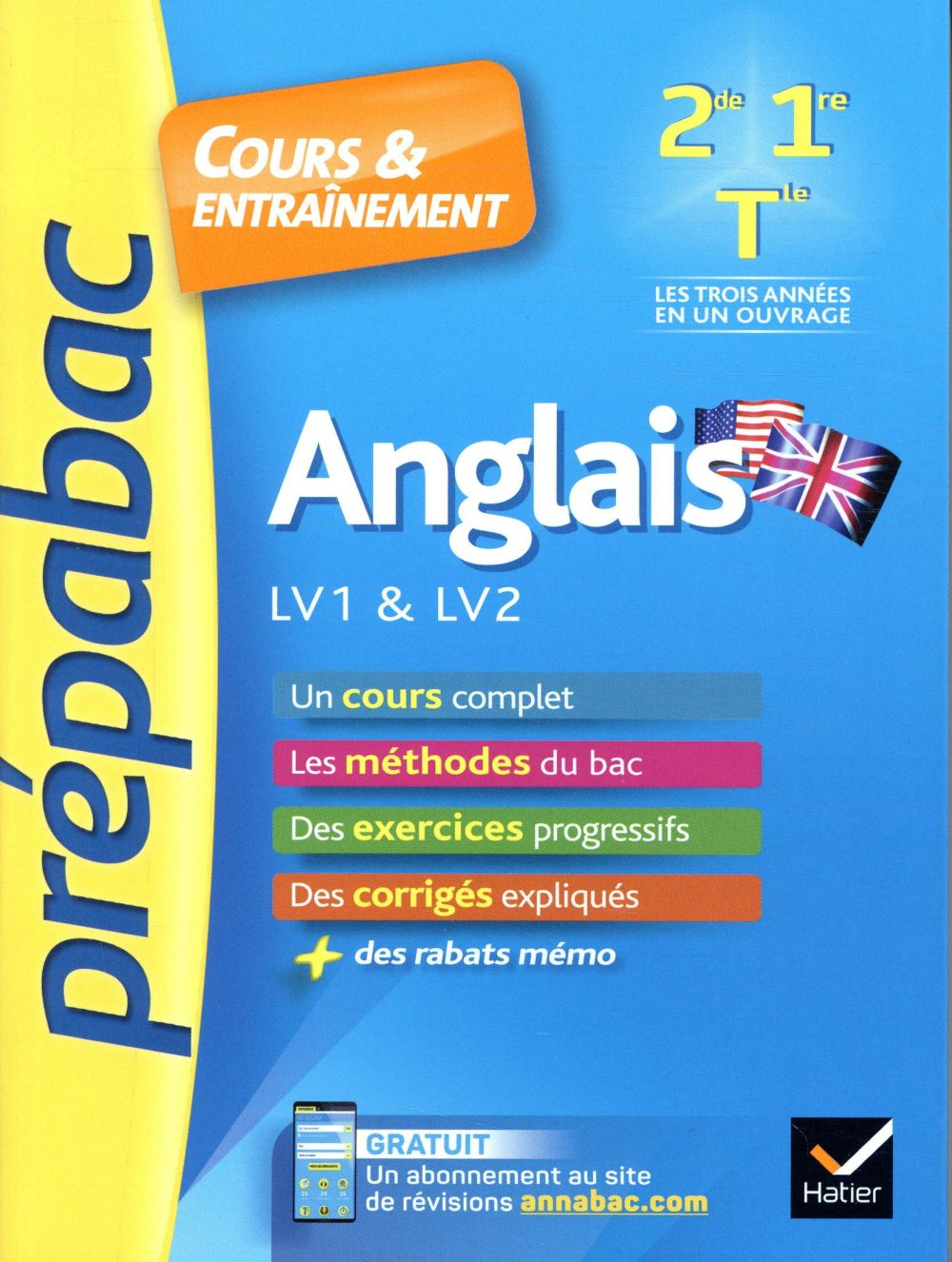 Prépabac cours & entraînement : anglais ; 2de, 1re, terminale toutes séries ; LV1 & LV2 (édition 2019)