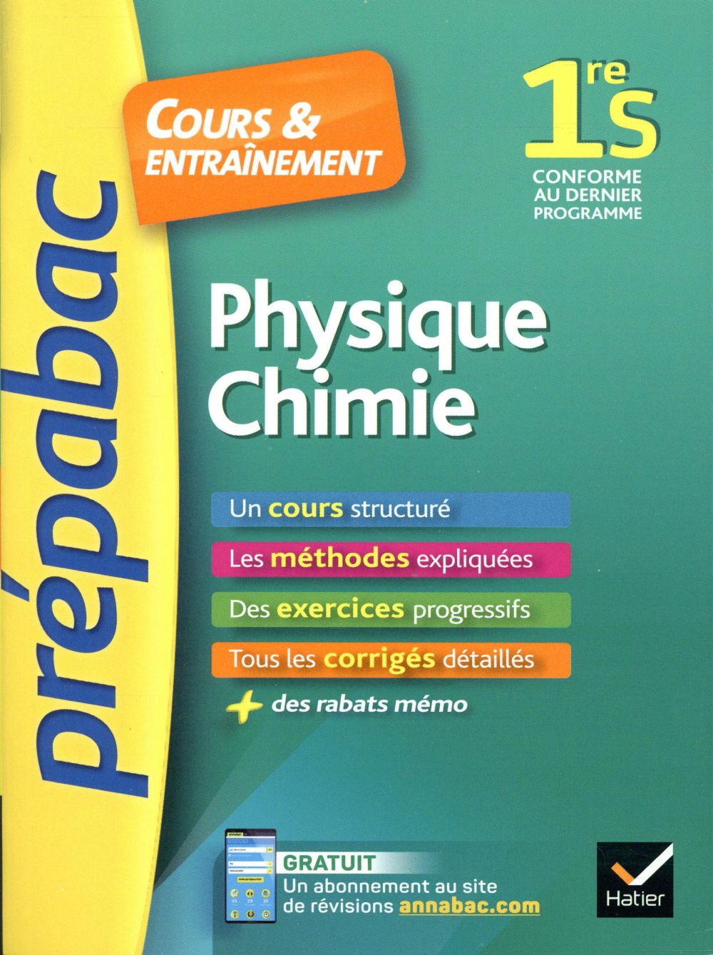 Prépabac cours & entraînement : physique-chimie ; 1re S (édition 2019)