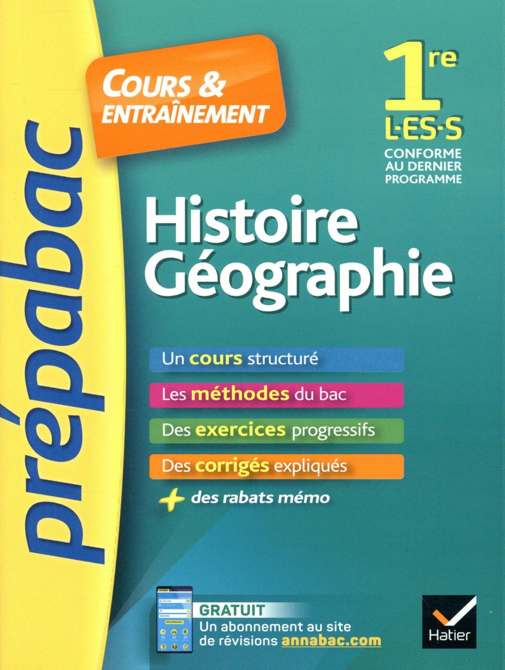 Prépabac cours & entraînement : histoire-géographie ; 1re L, ES, S (édition 2019)