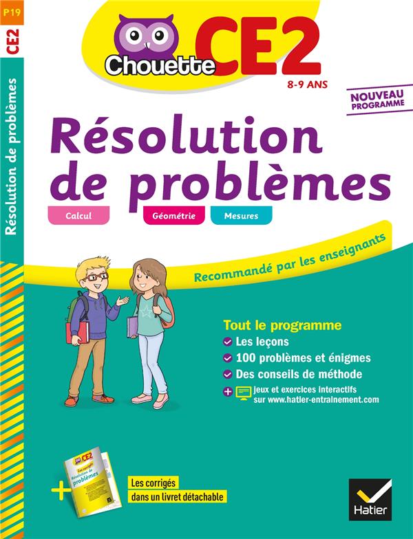Chouette entraînement : résolution de problèmes ; CE2