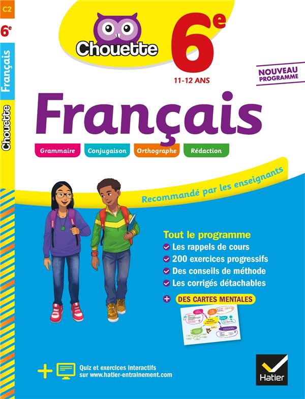Chouette entraînement Tome 2 : français ; 6e ; cahier d'entraînement et de révision