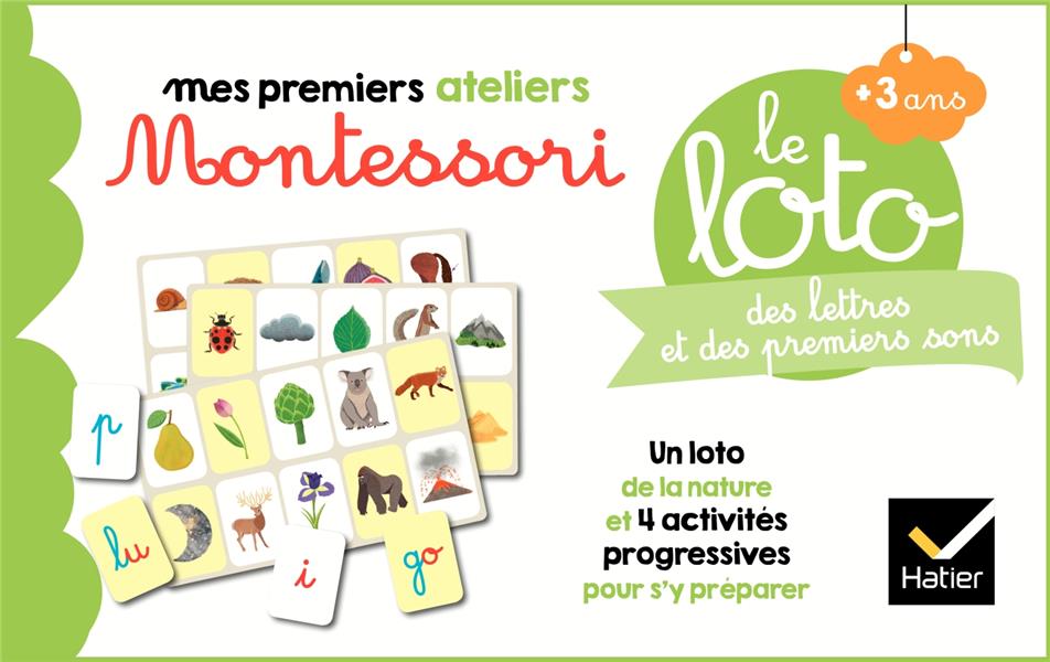 Mes premiers ateliers Montessori : le loto Montessori des lettres et des premiers sons