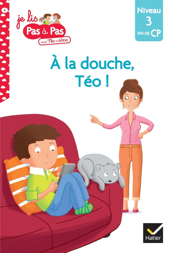 à la douche, Téo !