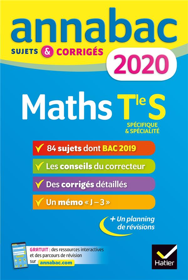 Annabac : maths ; terminale S spécifique et spécialité (édition 2020)