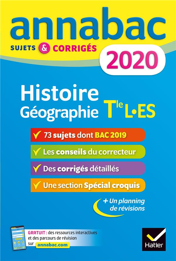 Annabac : histoire géographie ; sujets et corrigés