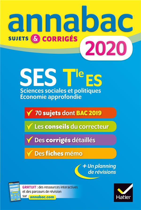Annabac : SES ; terminale ES