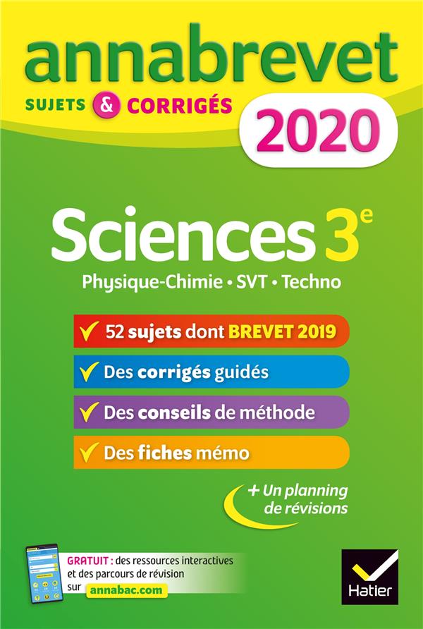 Annabrevet : sciences (édition 2020)