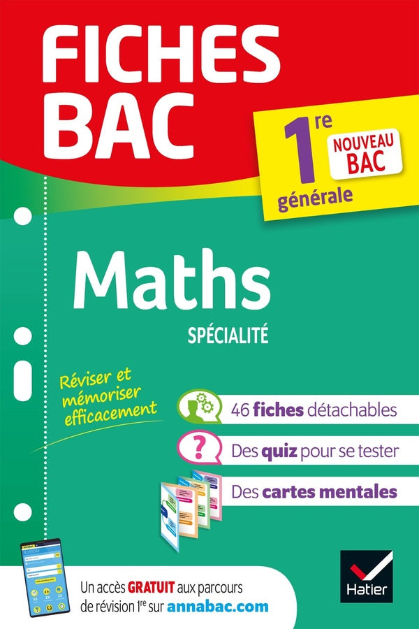 Fiches bac Tome 24 : maths ; 1re, spécialité