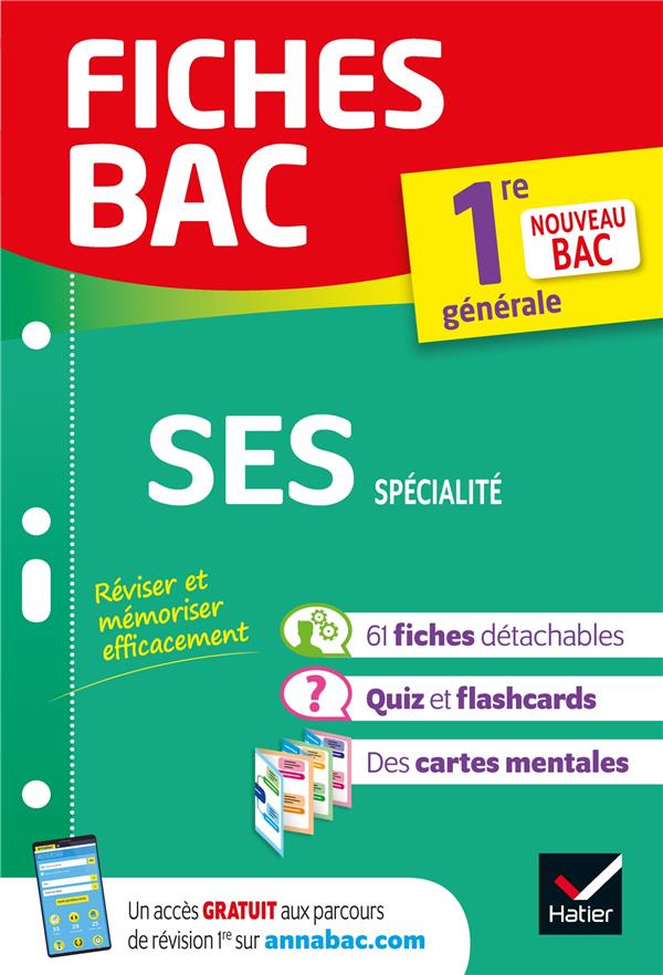 Fiches bac Tome 28 : SES ; 1re, spécialité