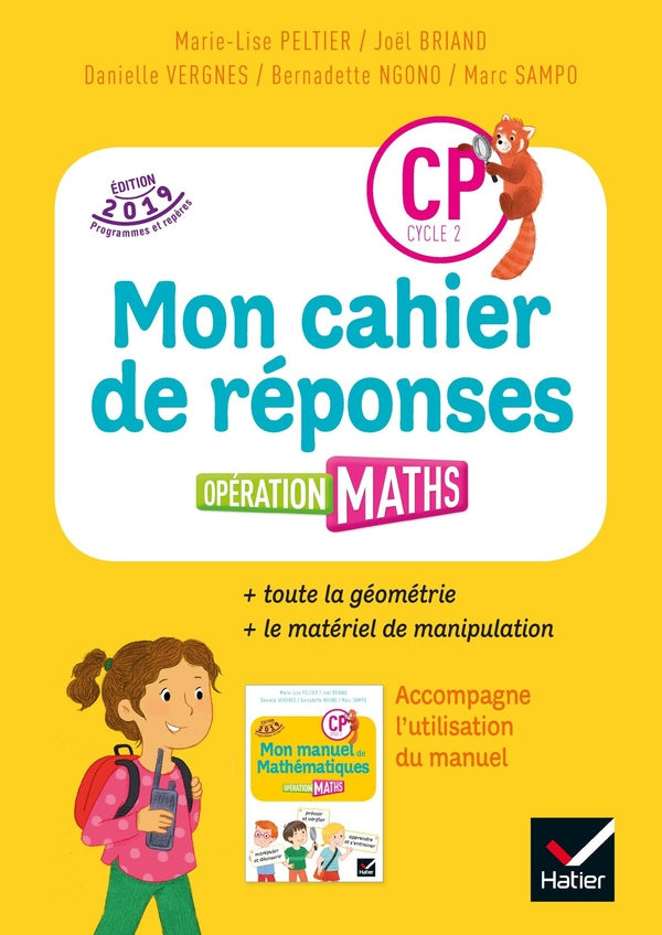 Opération maths : CP ; cahier de réponses + matériel (édition 2019)