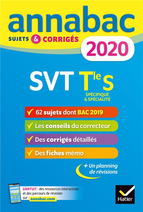 Annabac : SVT ; sujets et corrigés (édition 2020)