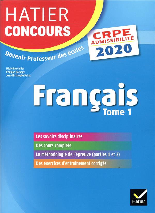 Français Tome 1 CRPE ; épreuve écrite d'admissibilité (édition 2020)