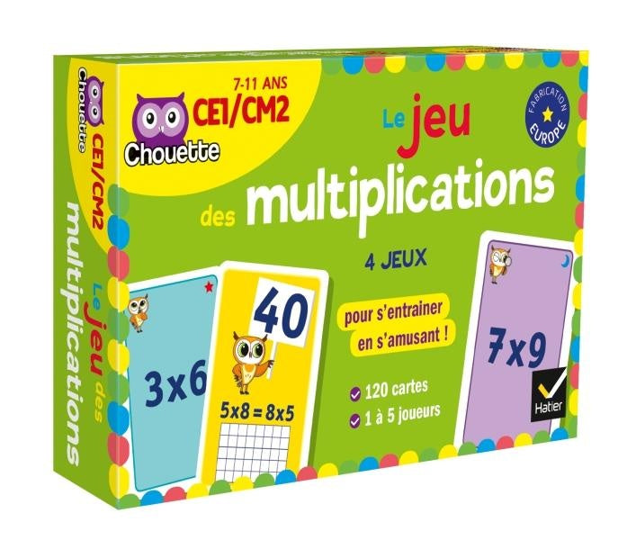 Chouette entraînement : le jeu des multiplications ; CE1-CM2 ; 5 jeux pour apprendre l'anglais en s'amusant !