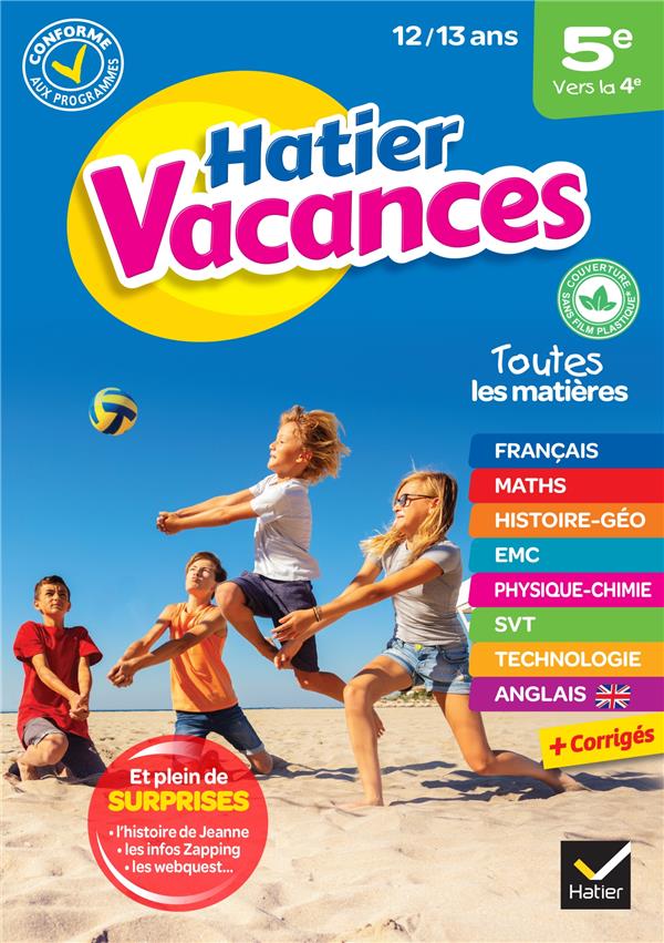 Hatier vacances : 5e vers la 4e (édition 2020)