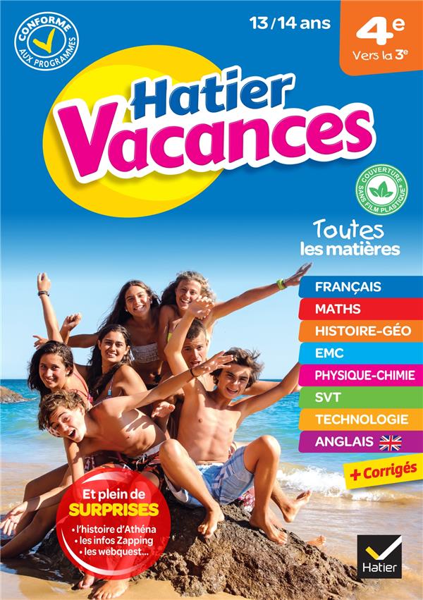 Hatier vacances : 4e vers la 3e