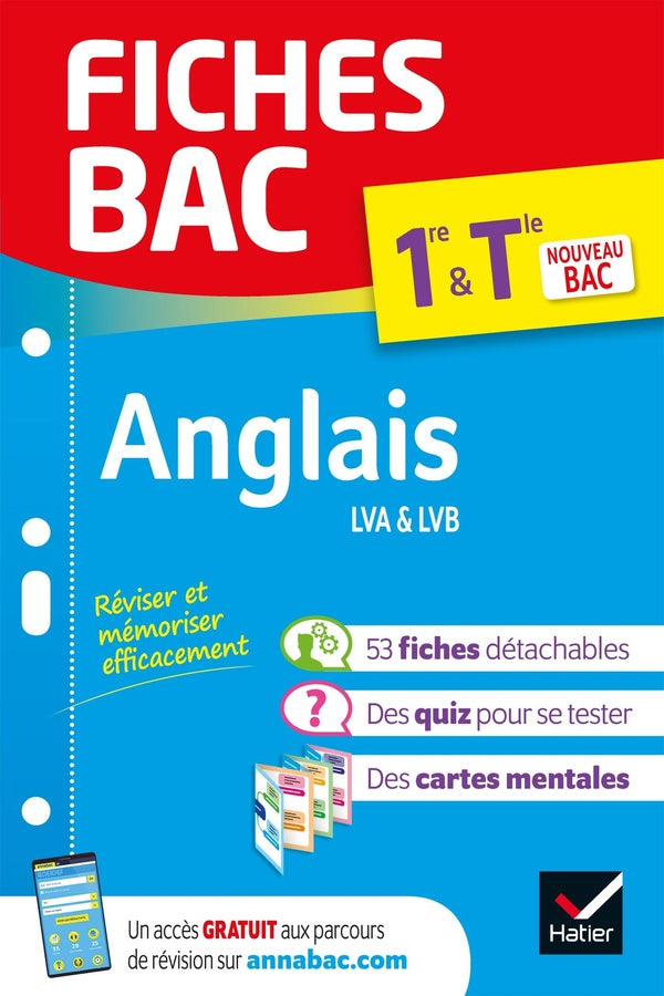 Fiches bac Tome 11 : anglais LVA & LVB ; 1re, terminale