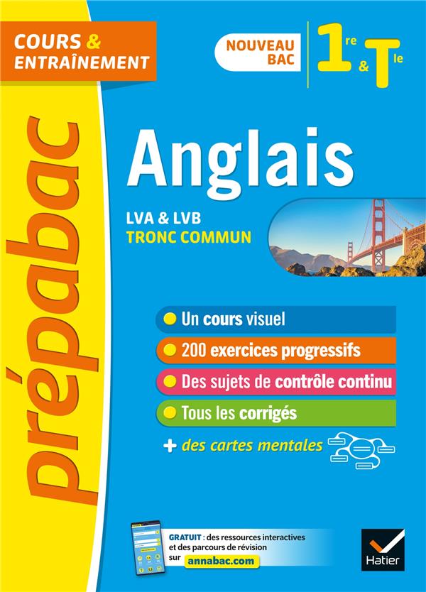 Prépabac cours & entraînement : anglais, LV1 & LV2, tronc commune ; 1re, terminale