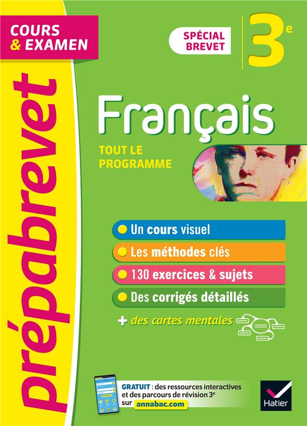 Prépabrevet cours & examen : français ; 3e : brevet 2022