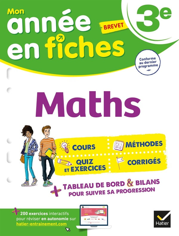 Mon année en fiches : maths ; 3e