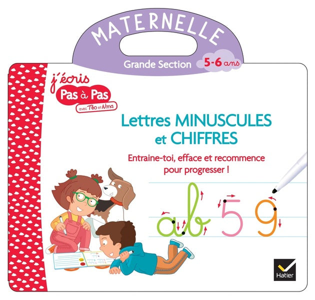 Livre ardoise lettres minuscules et chiffres ; GS
